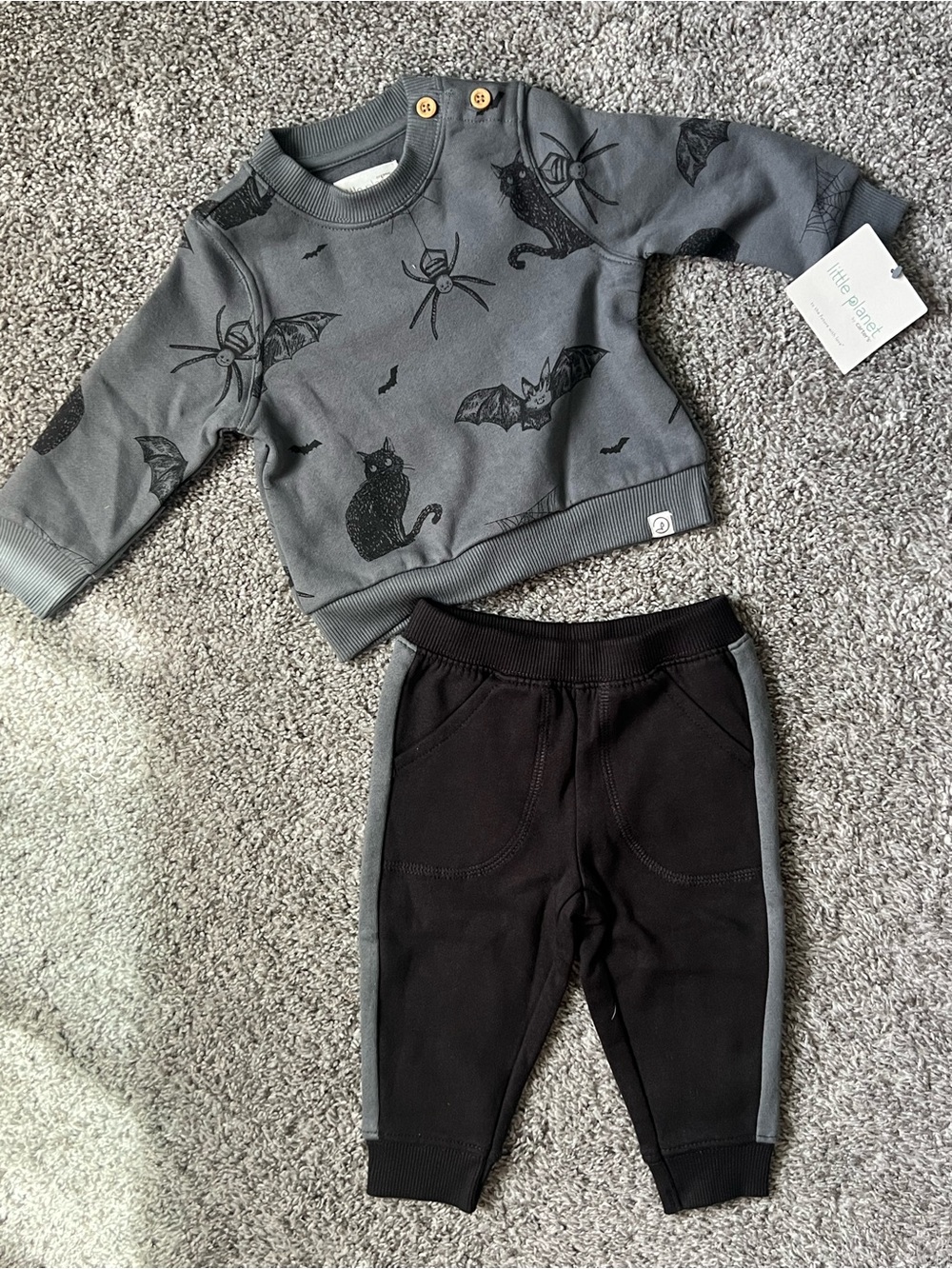 Little Planet Bat & Cat Sweatshirt with Joggers Set
